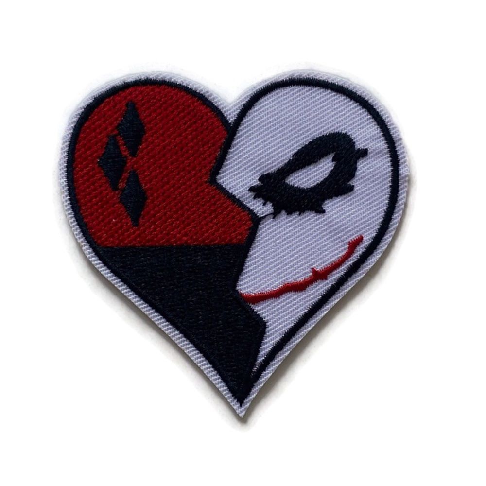 Joker Love Heart Embroidered Patch